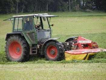 Gras mähen mit dem Kreiselmähwerk